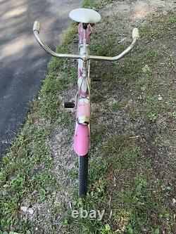 Vintage Starlet Pink And White Coral B. F. Goodrich Schwinn Bicycle 1950s