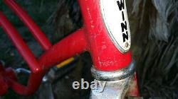 Vintage The Original Schwinn Stingray opaque red 1974 bmx style skyway mag wheel