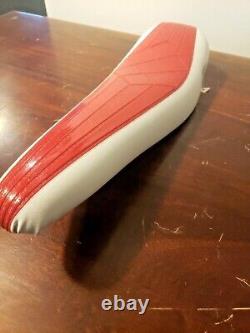 Vintage Troxel White with Red Glitter High Back Muscle Bike Banana Seat Schwinn