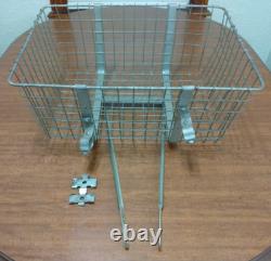 Vintage Wald Schwinn Bicycle Cycle Large Front Basket with Brackets 21 x 15 x 10