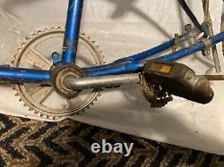 Vintage blue 1977 Schwinn stingray bicycle frame Chicago muscle bike? Retro Ray