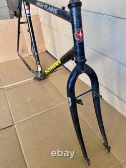 Vintage lugged Schwinn High Plains Team Issue Mountain Bike Frameset Frame Fork