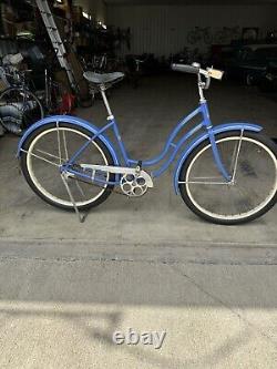 Vintage original SCHWINN SPITFIRE 1946-47 Blue Girls bicycle H44943 Pre-fire