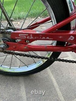 Vintage/retro Schwinn Red/white Kids Unisex Pixie 16 Bicycle Rubber Wheels