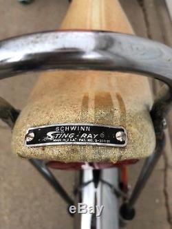 Vintage schwinn stingray orange krate 1968 bike 5 speed