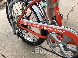 Vintage schwinn stingray orange krate 1968 bike 5 speed