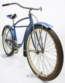 Vtg 1950's Schwinn BF Goodrich Balloon Tire Bicycle Straight Bar Klunker Ratrod