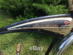 Vtg 1950s SCHWINN JAGUAR MARK IV Bicycle (Bike) VINTAGE RETRO BLACK TANK