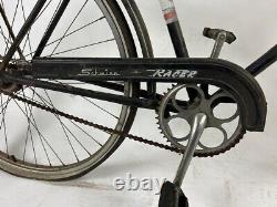 Vtg 1960s Schwinn Racer Black 3 Speed Delux Road Cruiser Bike Honest Original