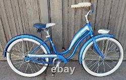 Vtg 1965 Blue & White Schwinn Fiesta L80 Girls 20 Bike Bicycle Ready to Ride