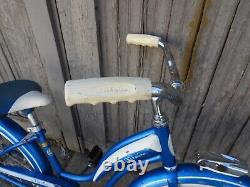 Vtg 1965 Blue & White Schwinn Fiesta L80 Girls 20 Bike Bicycle Ready to Ride