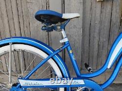 Vtg 1965 Blue & White Schwinn Fiesta L80 Girls 20 Bike Bicycle Ready to Ride