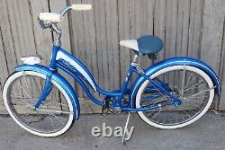 Vtg 1965 Blue & White Schwinn Fiesta L80 Girls 20 Bike Bicycle Ready to Ride