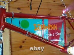 Vtg 1980s Schwinn Bike Folk Art Dealer Sales & Service Lighted Sign Memphis Pop