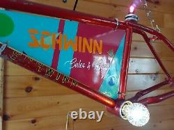 Vtg 1980s Schwinn Bike Folk Art Dealer Sales & Service Lighted Sign Memphis Pop