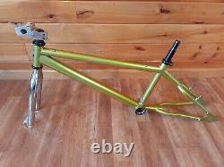 Vtg 1990s Schwinn SS-1 XS Pro BMX Kandy Lime Frame Set, Mid School, 21 Top Tube