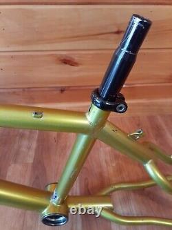 Vtg 1990s Schwinn SS-1 XS Pro BMX Kandy Lime Frame Set, Mid School, 21 Top Tube