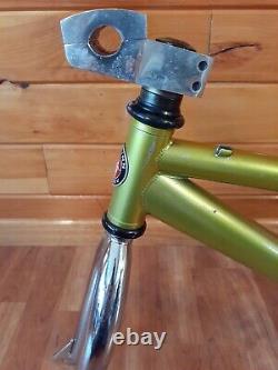 Vtg 1990s Schwinn SS-1 XS Pro BMX Kandy Lime Frame Set, Mid School, 21 Top Tube