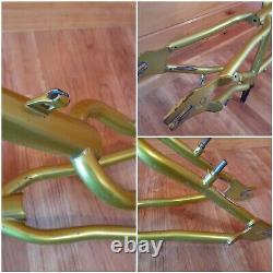 Vtg 1990s Schwinn SS-1 XS Pro BMX Kandy Lime Frame Set, Mid School, 21 Top Tube