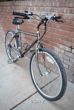 Vtg 80's Schwinn High Sierra Men's Dark Chrome Mountain Bike Bicycle Nice 18