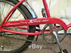 Vtg DJ April 1973 Schwinn DELUXE Stingray RED Real Muscle 100% SURVIVOR 20 Bike