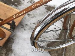 Vtg Men's 1965 SCHWINN COLLEGIATE 5 Speed 21 Inch Bicycle Coppertone Serviced