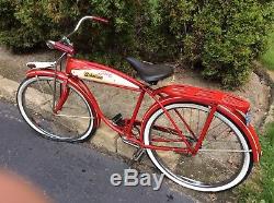 Vtg Men's 26 Red Schwinn Tornado Deluxe Bicycle -Looks Complete Very Good