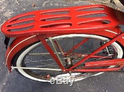 Vtg Men's 26 Red Schwinn Tornado Deluxe Bicycle -Looks Complete Very Good