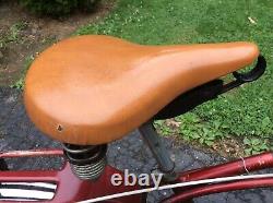 Vtg Schwinn 3 Sp 26 Men's 60s Bike -Hairpin Spring Seat, 4 Hole Rear Rack Good