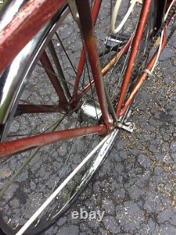 Vtg Schwinn 3 Sp 26 Men's 60s Bike -Hairpin Spring Seat, 4 Hole Rear Rack Good