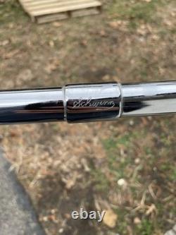 Vtg Schwinn Script Curved CROSSBAR HANDLEBARS classic antique BICYCLES Balloon