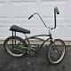 Vtg Schwinn Sting Ray Bicycle Green Xmx Banana Seat Muscle Bike Pea Picker Retro