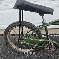 Vtg Schwinn Sting Ray Bicycle Green XMX Banana Seat Muscle Bike Pea Picker Retro