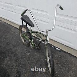 Vtg Schwinn Sting Ray Bicycle Green XMX Banana Seat Muscle Bike Pea Picker Retro