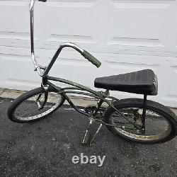 Vtg Schwinn Sting Ray Bicycle Green XMX Banana Seat Muscle Bike Pea Picker Retro