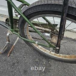 Vtg Schwinn Sting Ray Bicycle Green XMX Banana Seat Muscle Bike Pea Picker Retro