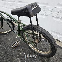 Vtg Schwinn Sting Ray Bicycle Green XMX Banana Seat Muscle Bike Pea Picker Retro