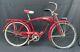 Wow Vintage 1950's Red & Black Schwinn Deluxe Hornet Bicycle Made In Chicago